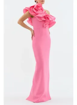 Rebecca Vallance Rosita Floor Length Gown Pink Size 6 for rent on The Volte - image 2