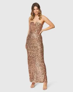 Pilgrim Gianina Sequin Gown Sequin Size 6 for rent on The Volte - image 1