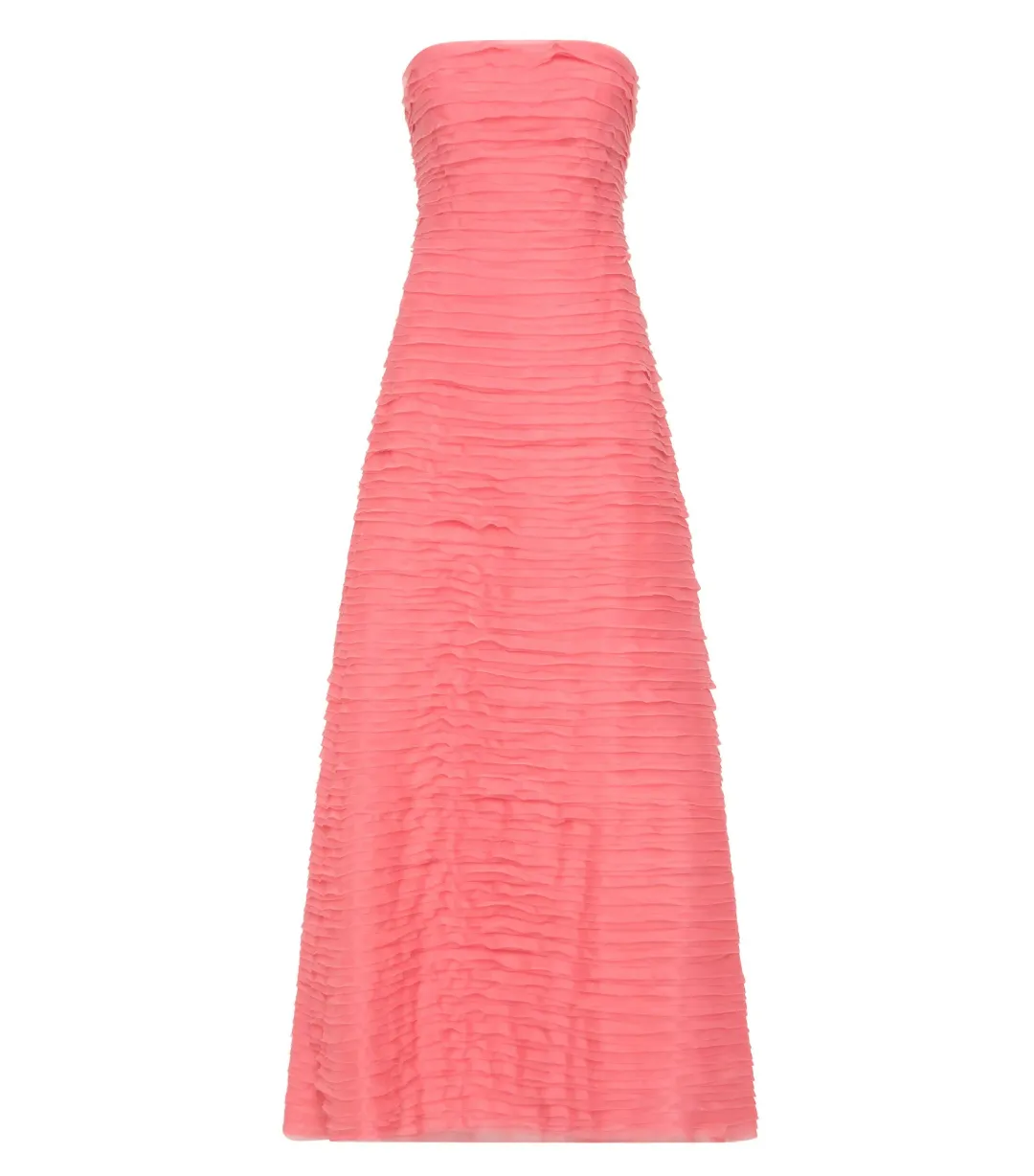 Aje Soundscape Maxi Dress in Guava Pink Size AU 8 for rent on The Volte - main image