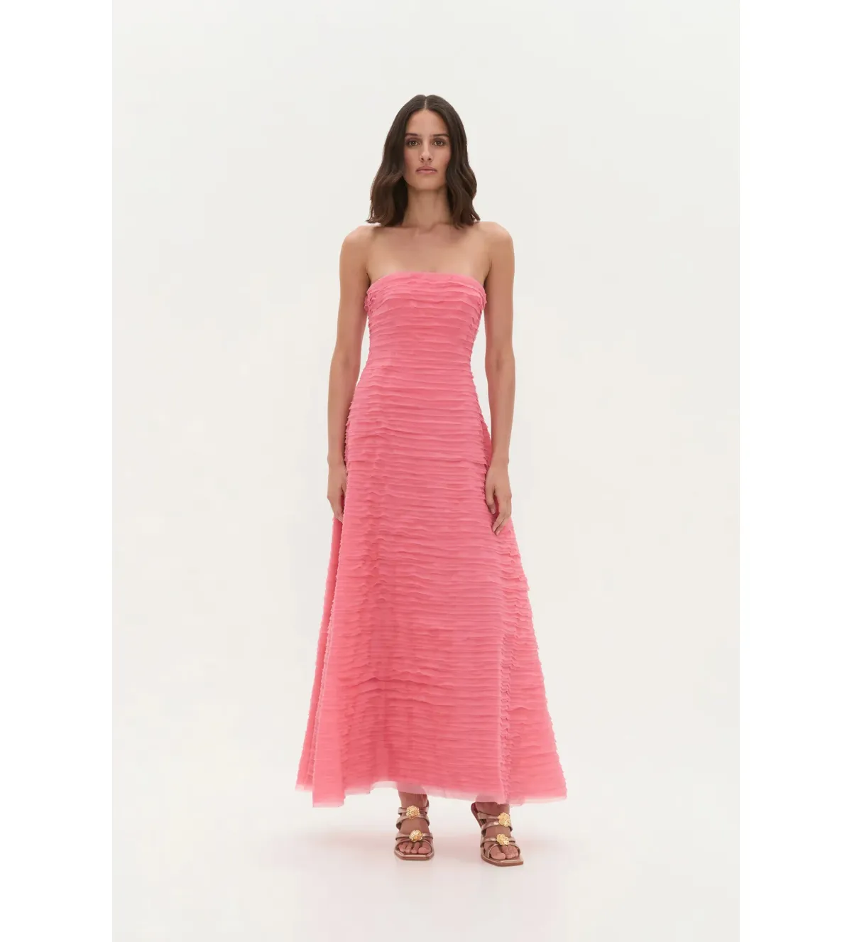 Aje Soundscape Maxi in Guava Pink Size AU 10 for rent on The Volte - main image