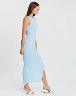 Bec & Bridge Riviera Knit Midi Dress in Blue Size AU 10 for rent on The Volte - image 2