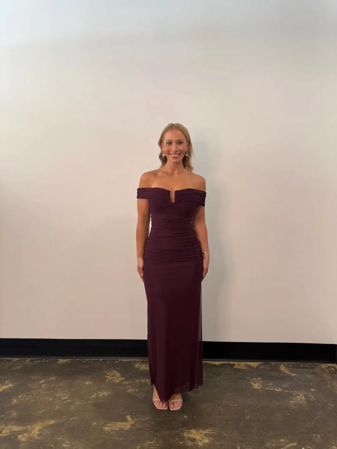 Bec and Bridge Poppy Gathered Maxi Dress in Plum Size L / AU 12  for rent on The Volte - main image