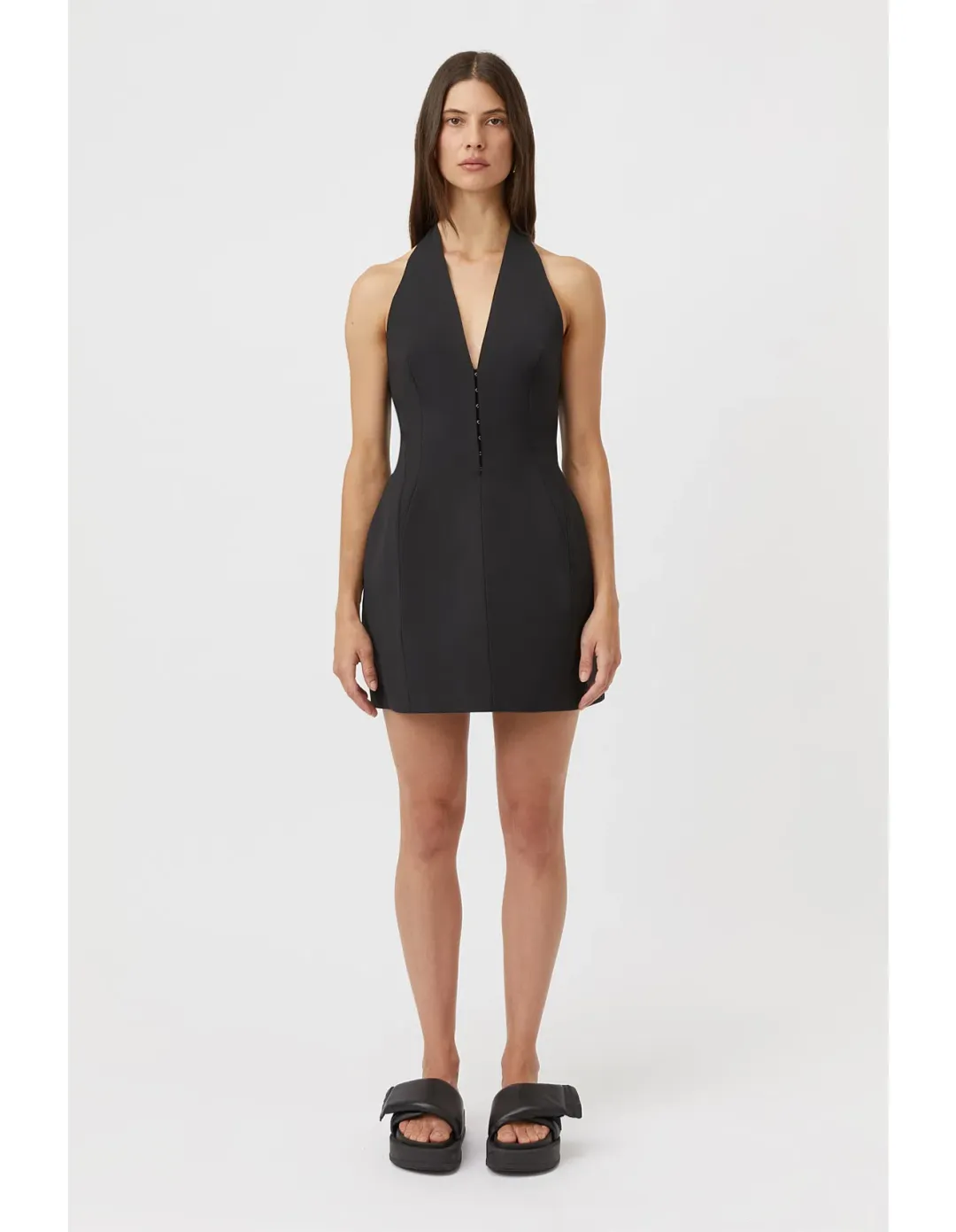 Camilla and Marc Petra Mini Dress in Black Size AU 12 for rent on The Volte - main image