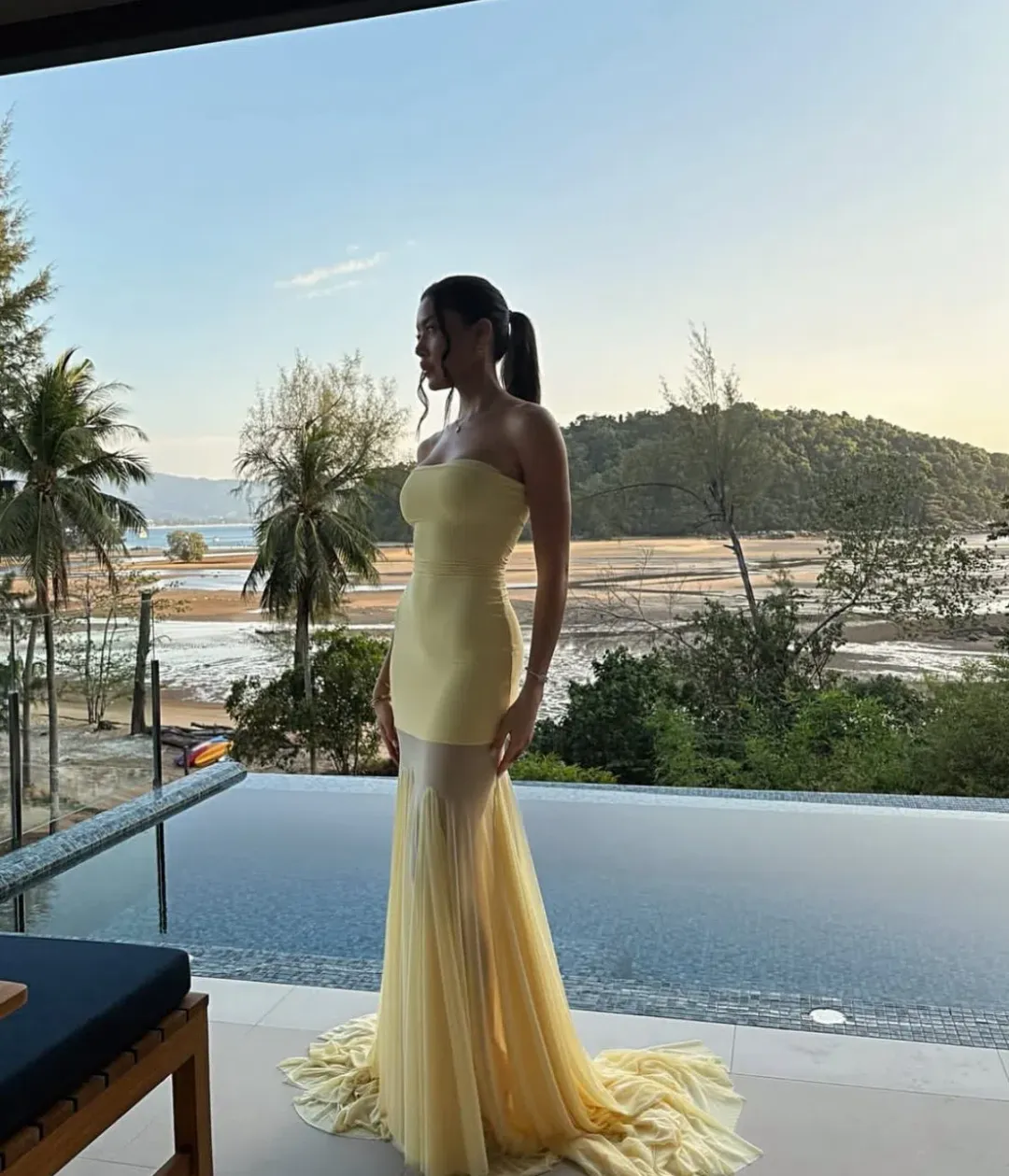Deme by Gabriella Dalia Gown in Butter Yellow Size 10/M for rent on The Volte - main image