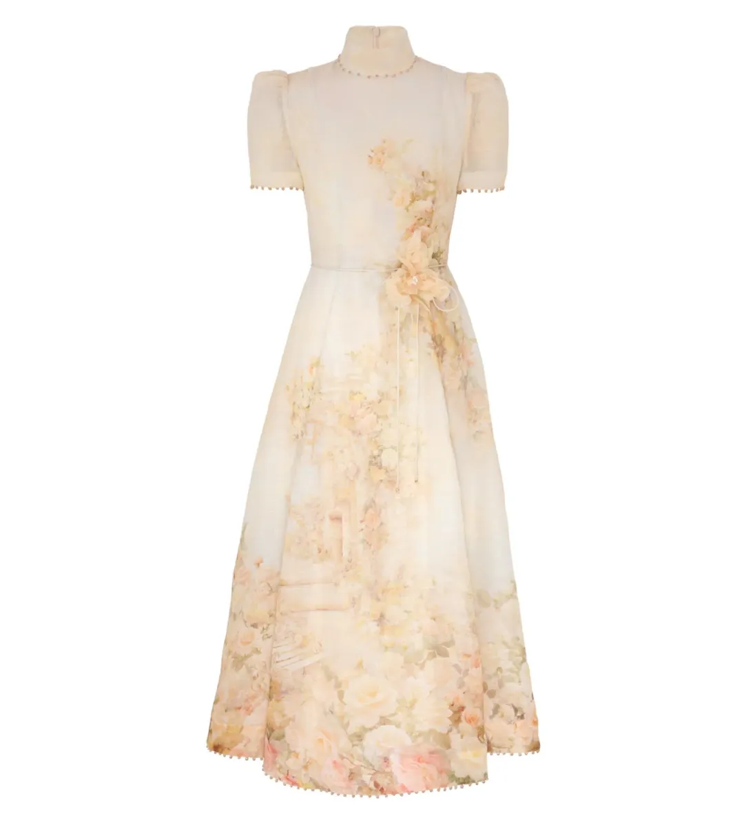 Zimmermann Memento Picnic Midi Dress in Rose Arbor Size 2 / AU 12 for rent on The Volte - main image