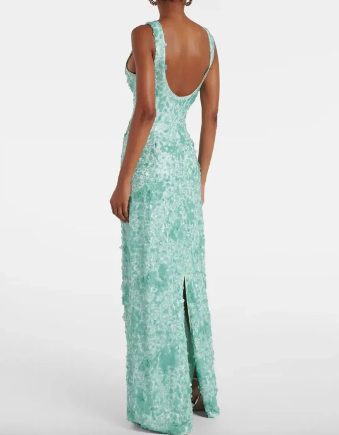 Simkhai Bex Sequined Maxi Dress in Green Size US 4 /AU 8 for rent on The Volte - main image