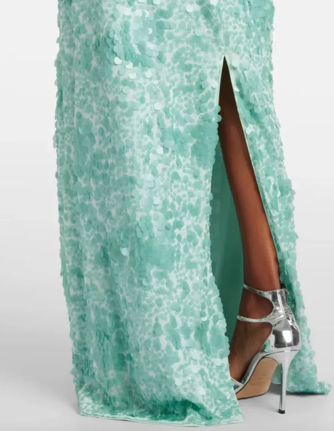 Simkhai Bex Sequined Maxi Dress in Green Size US 4 /AU 8 for rent on The Volte - main image