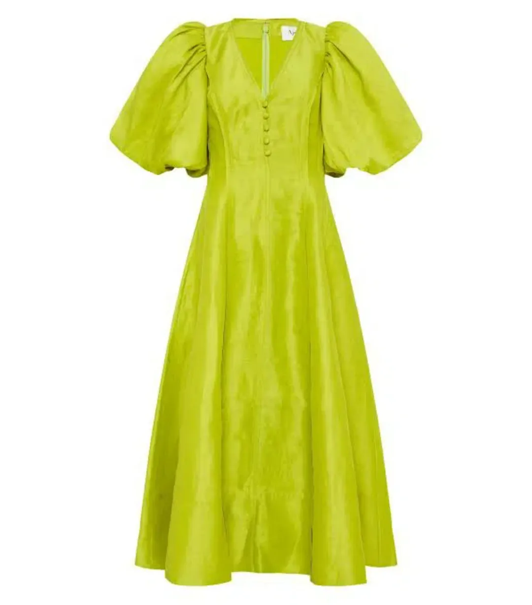 Aje Dusk Puff Sleeve Midi Dress Size AU 10 for rent on The Volte - main image