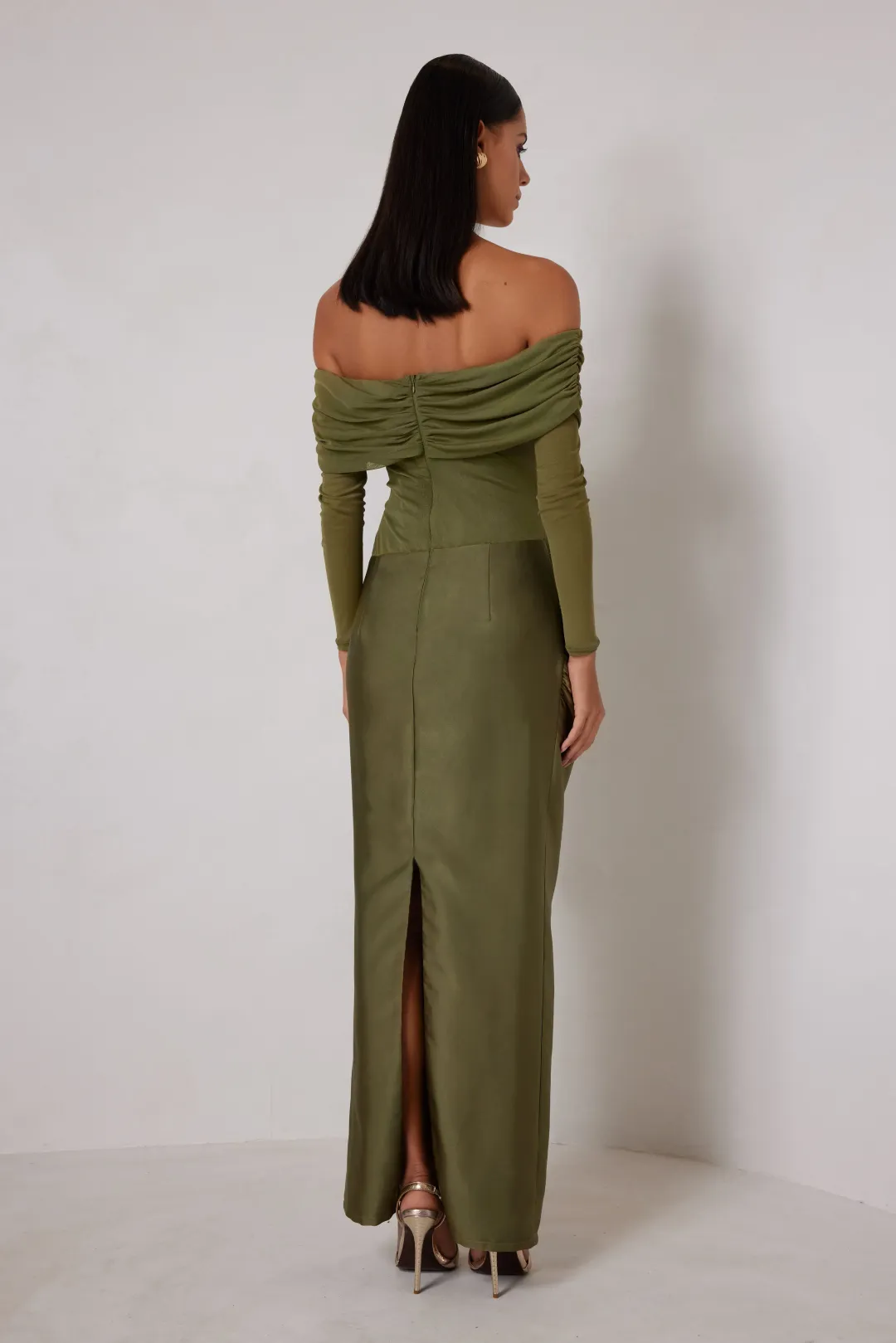 Elle Zeitoune Amy Olive Green Size 6  for rent on The Volte - main image