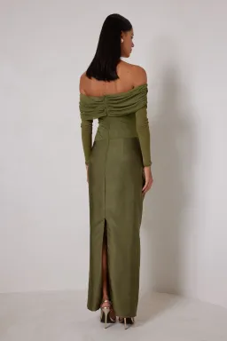 Elle Zeitoune Amy Olive Green Size 6  for rent on The Volte - image 2