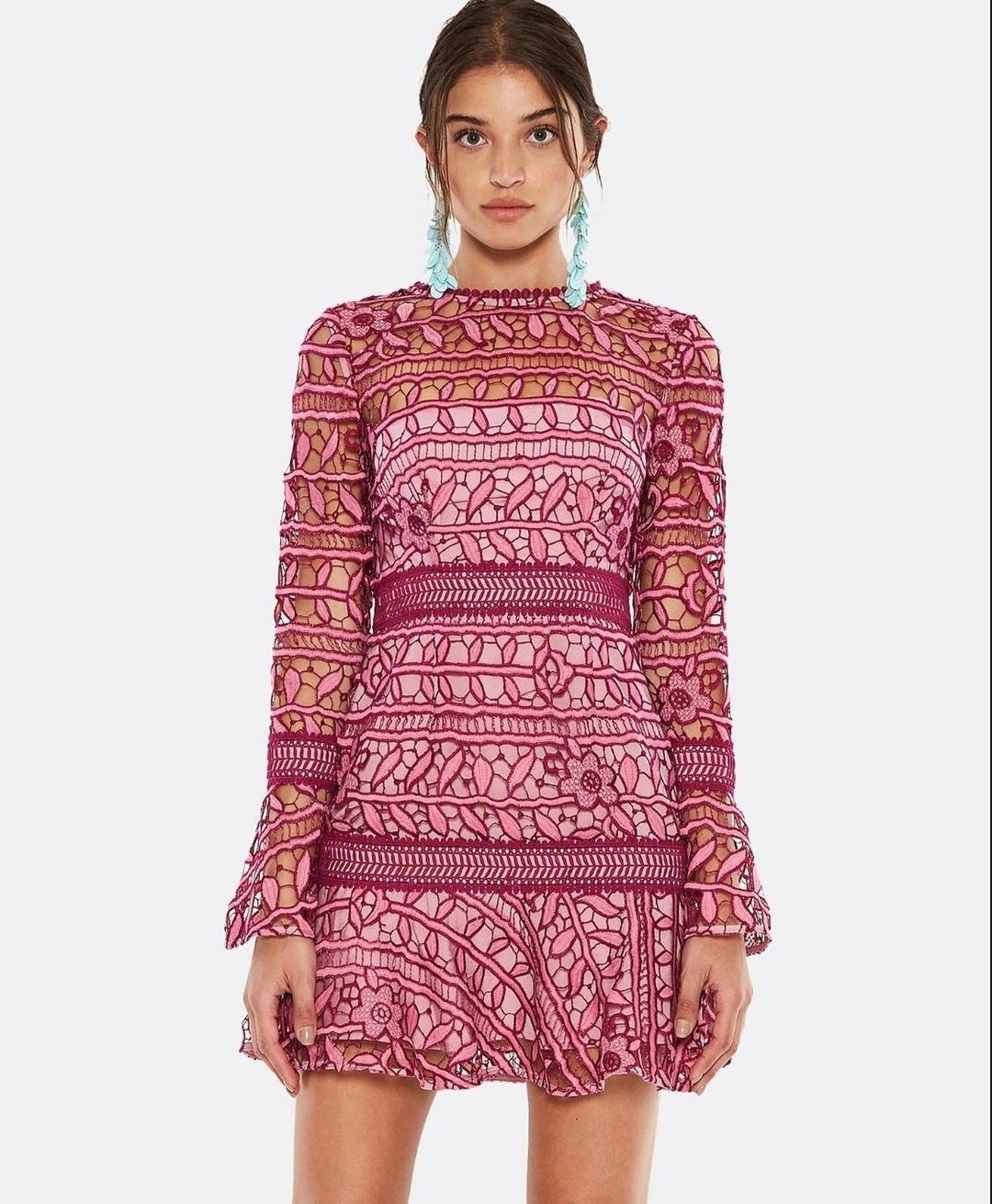 Tallulah Caprice Lace Mini Dress size 8 for rent on The Volte - main image
