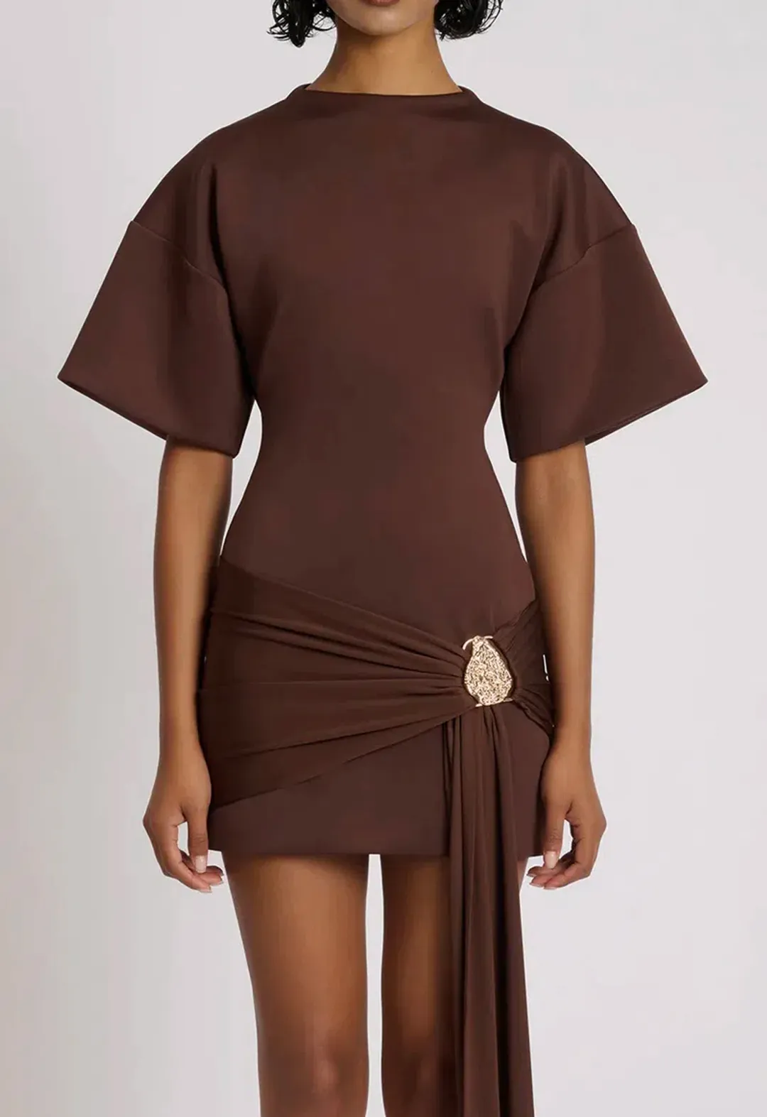 Eliya The Label MAXINE DRESS | CHOCOLATE Size 8 for rent on The Volte - main image