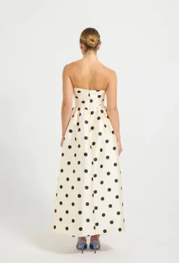 Pasduchas Dottie Strapless Midi Dress Cream Size AU 8 for rent on The Volte - image 2