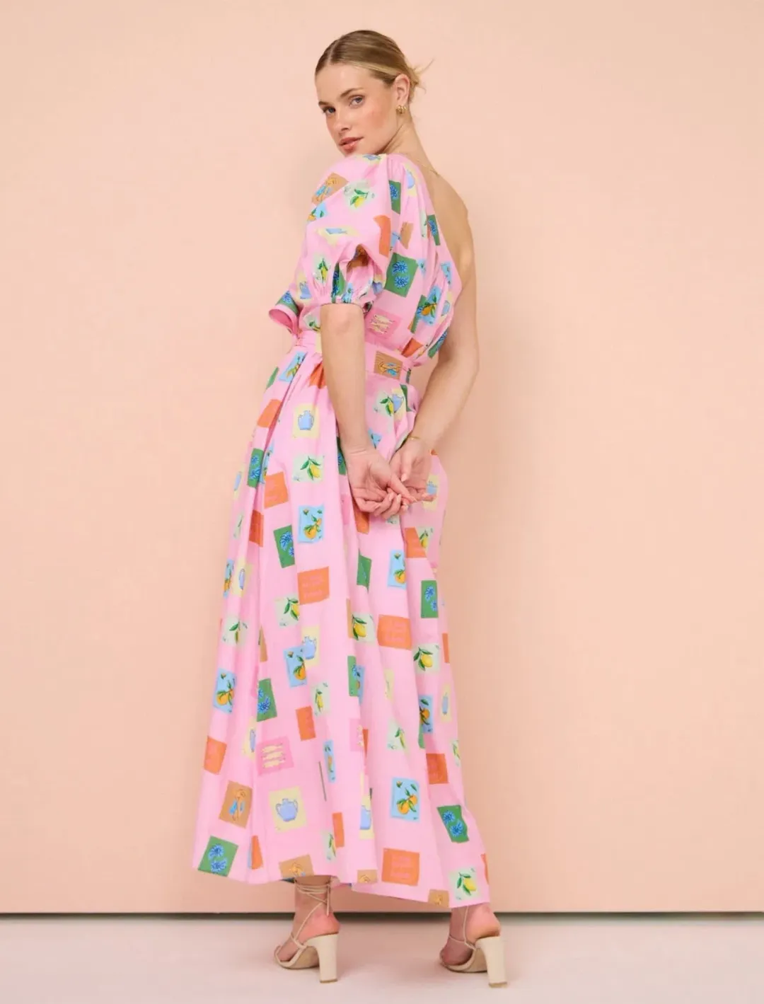 Palm Noosa Lotus Maxi Dress Pink Size 8  for rent on The Volte - main image