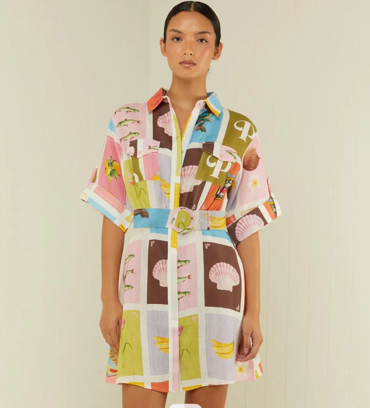 Palm Noosa Camellia Dress Multi  Size 10 for rent on The Volte - main image