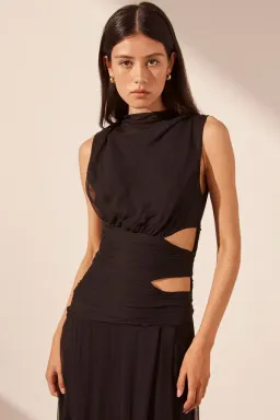 Shona Joy Claude Cut Out Dress black size 10  for rent on The Volte - image 2