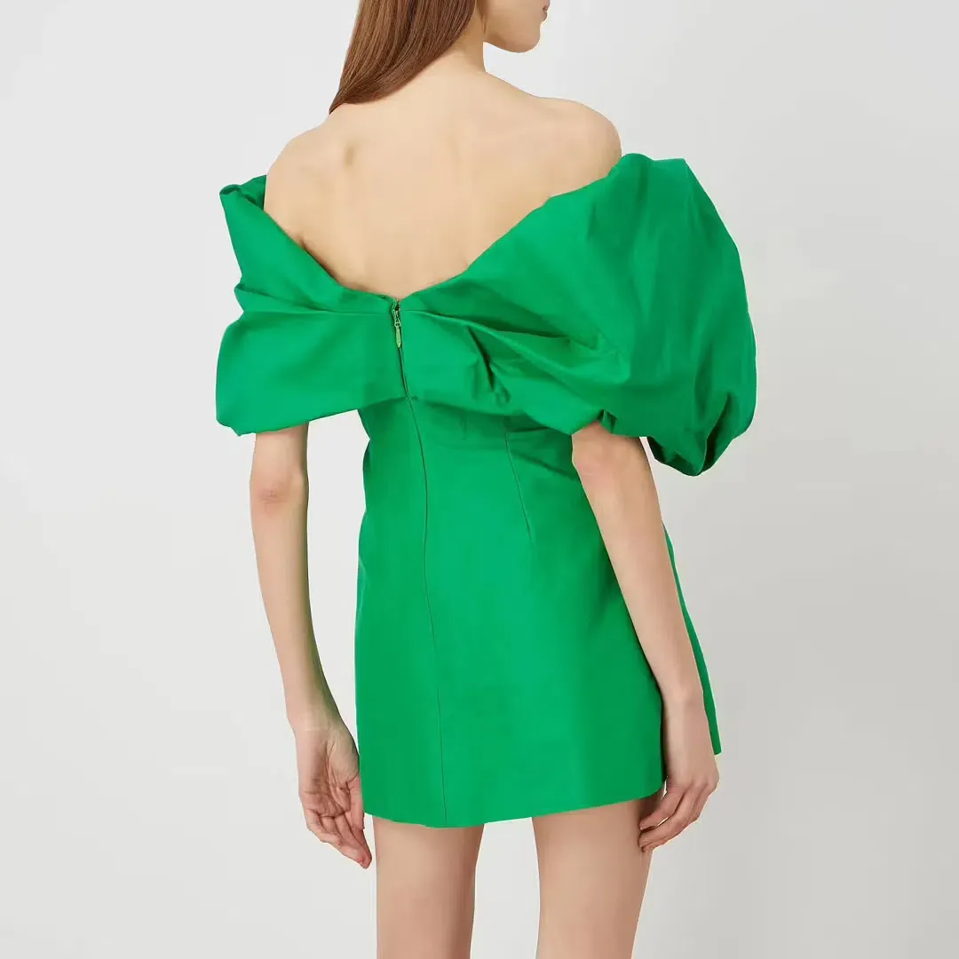 Rachel Gilbert Xavier Mini Dress Green Size AU 10 for rent on The Volte - main image