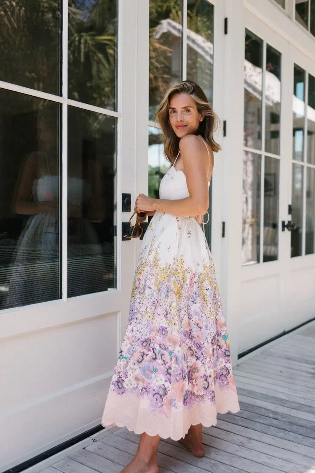 Zimmermann Jude Scallop Midi Dress Size AU 8 for rent on The Volte - main image
