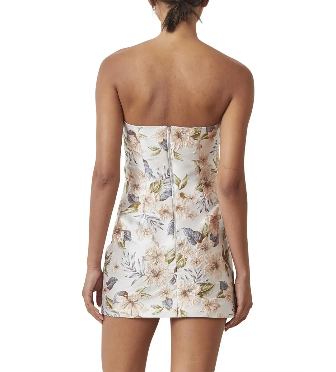 Bec & Bridge Fleurette Jacquard Mini Dress Floral Size AU 8 for rent on The Volte - main image