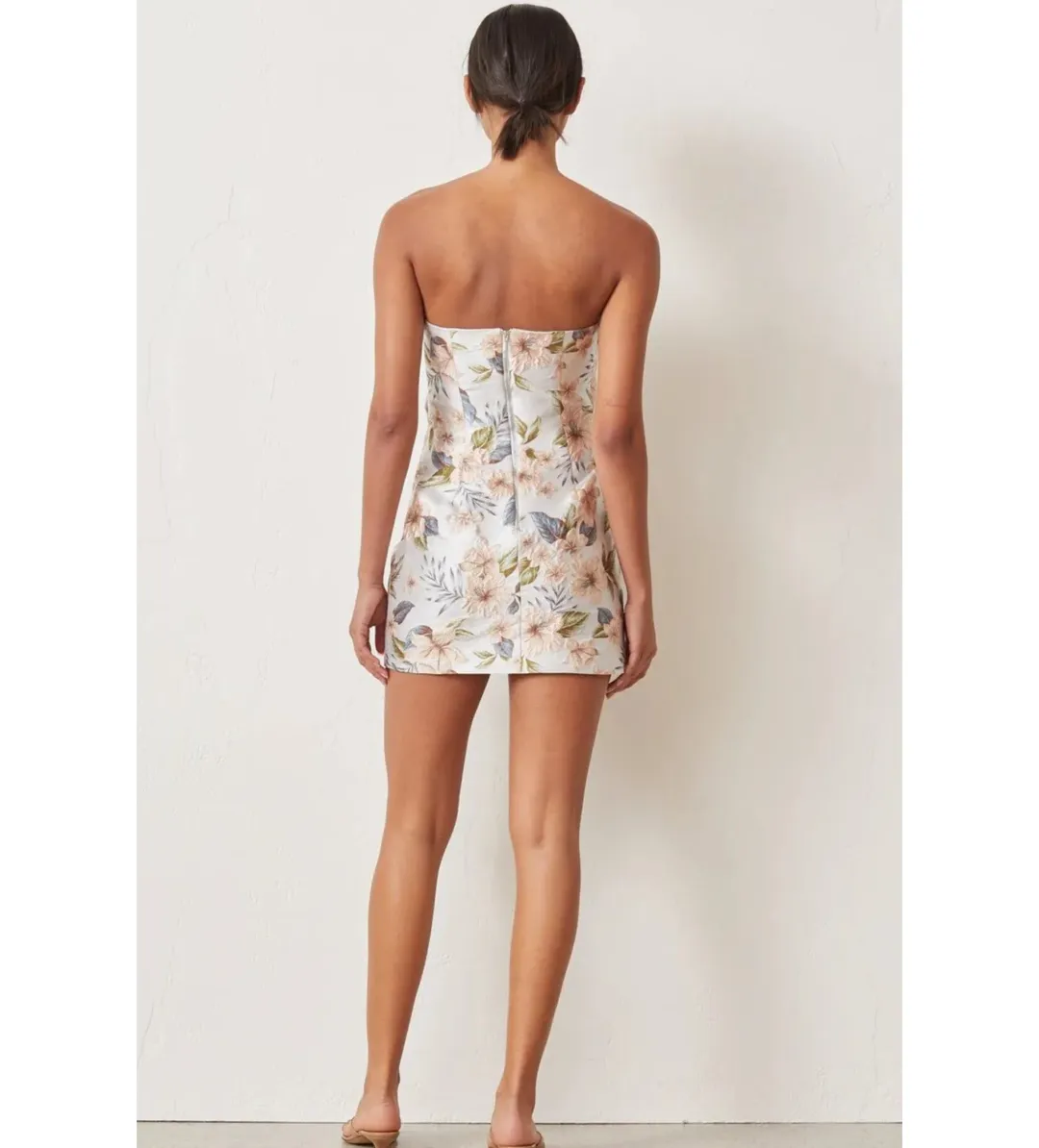 Bec & Bridge Fleurette Jacquard Mini Dress Floral Size AU 8 for rent on The Volte - main image