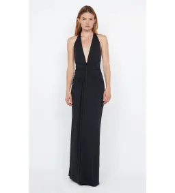 Bec & Bridge Tillie Drape Maxi Dress Black Size AU 6 for rent on The Volte - image 1