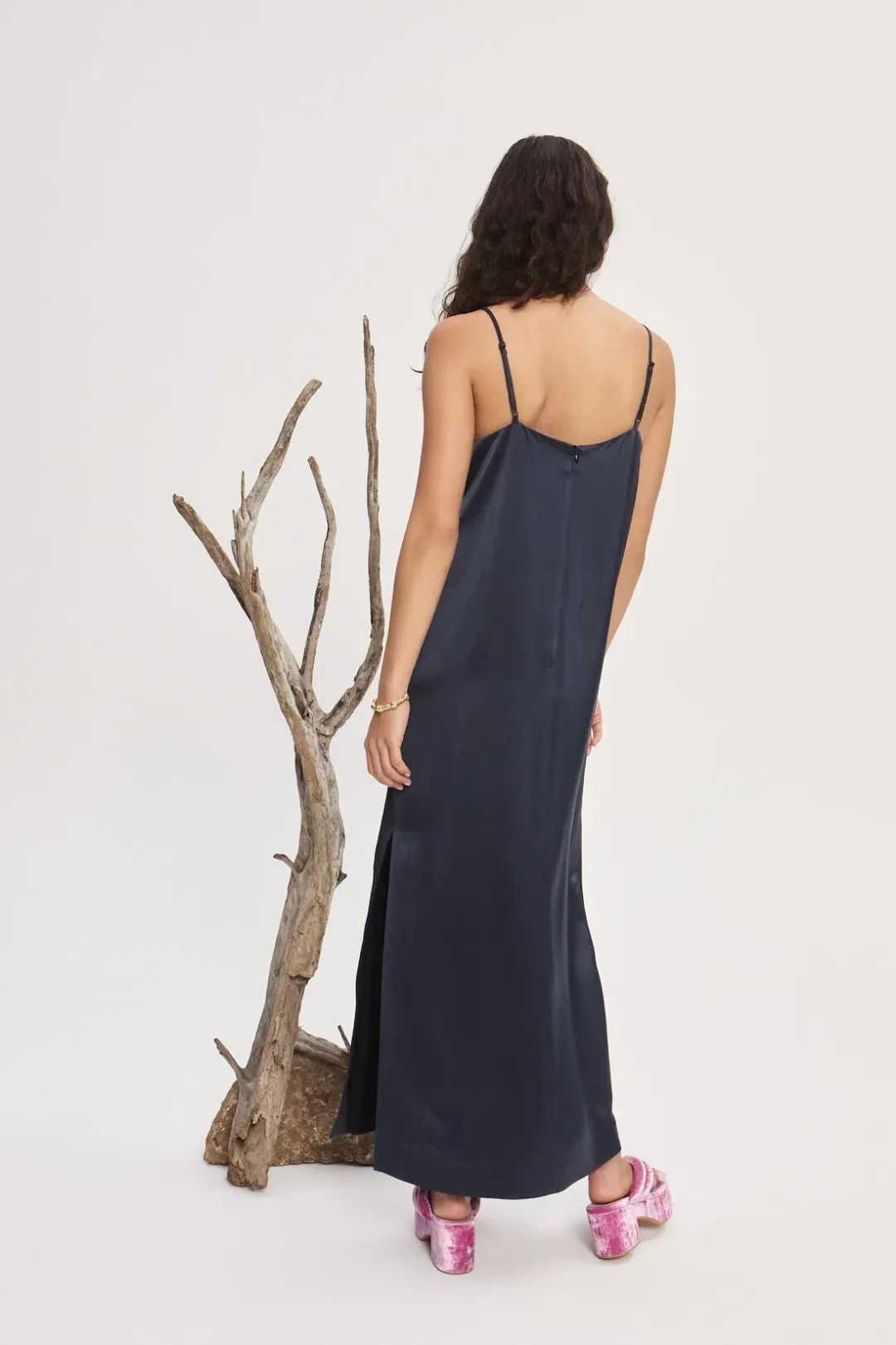 Aleamis Fontaine Slip Midi Dress Black Size AU 16 for rent on The Volte - main image