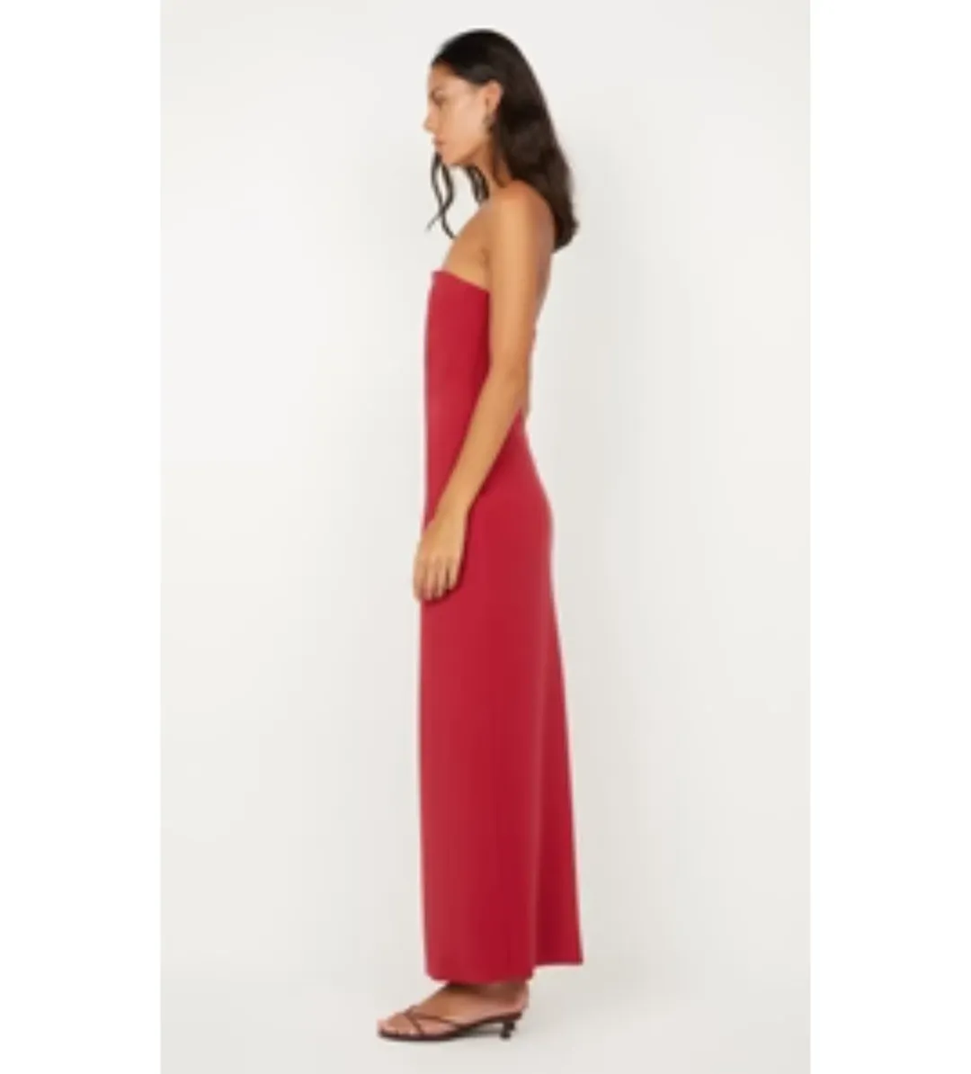 ❤️ Bec & Bridge Rafi Strapless Maxi Dress in Cherry Size AU 8 ❤️ for rent on The Volte - main image