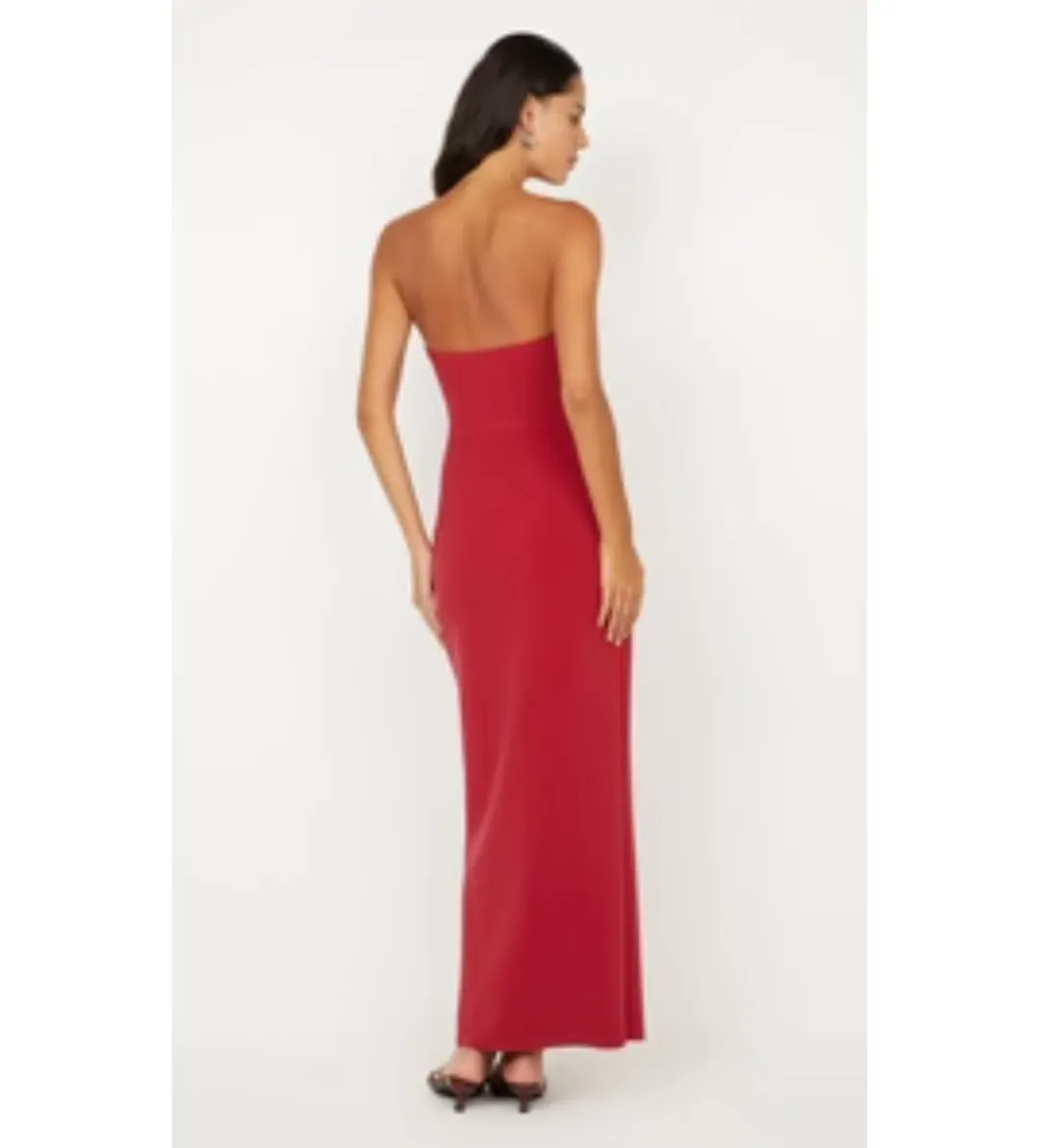 ❤️ Bec & Bridge Rafi Strapless Maxi Dress in Cherry Size AU 8 ❤️ for rent on The Volte - main image