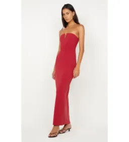 ❤️ Bec & Bridge Rafi Strapless Maxi Dress in Cherry Size AU 8 ❤️ for rent on The Volte - image 1
