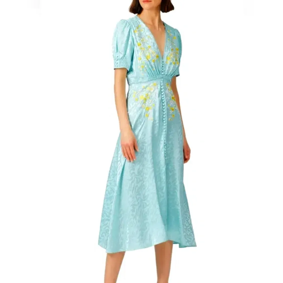 Saloni Lea Dress in Clearwater Size 12 for rent on The Volte - main image