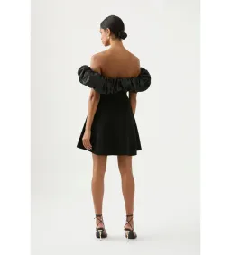 Aje Eldora Mini Dress in Black Size AU 10 for rent on The Volte - image 3
