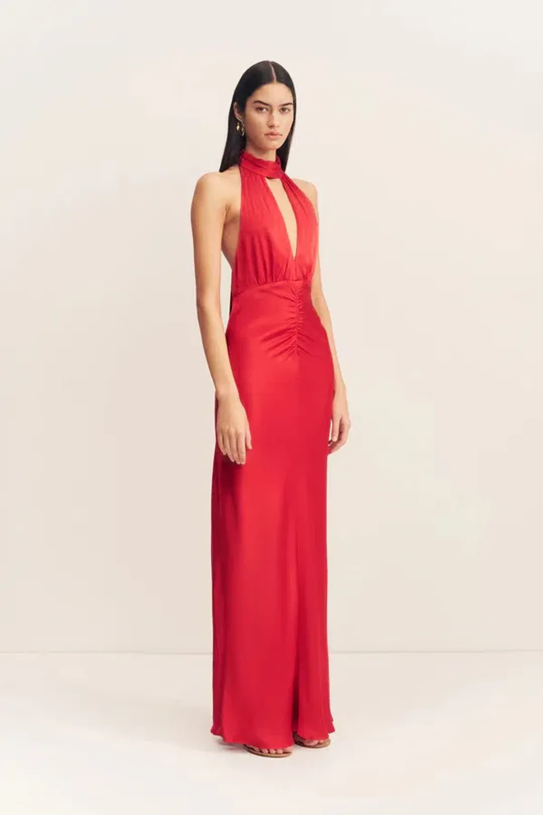 Shona Joy Tatum Halter Neck Maxi Dress in Grenadine Size AU8 for rent on The Volte - main image