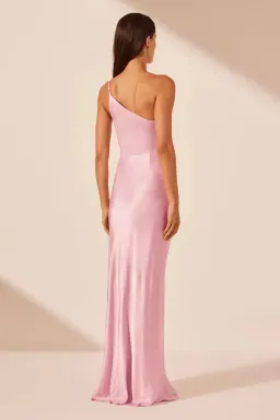 Shona Joy La Lune Asymmetrical Gathered Maxi Dress in Peony Size AU 10 for rent on The Volte - image 4