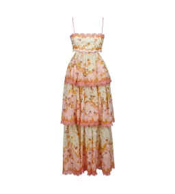Zimmermann Laurel Frill Midi Dress Floral Size 0 AU 8 for rent on The Volte - image 8