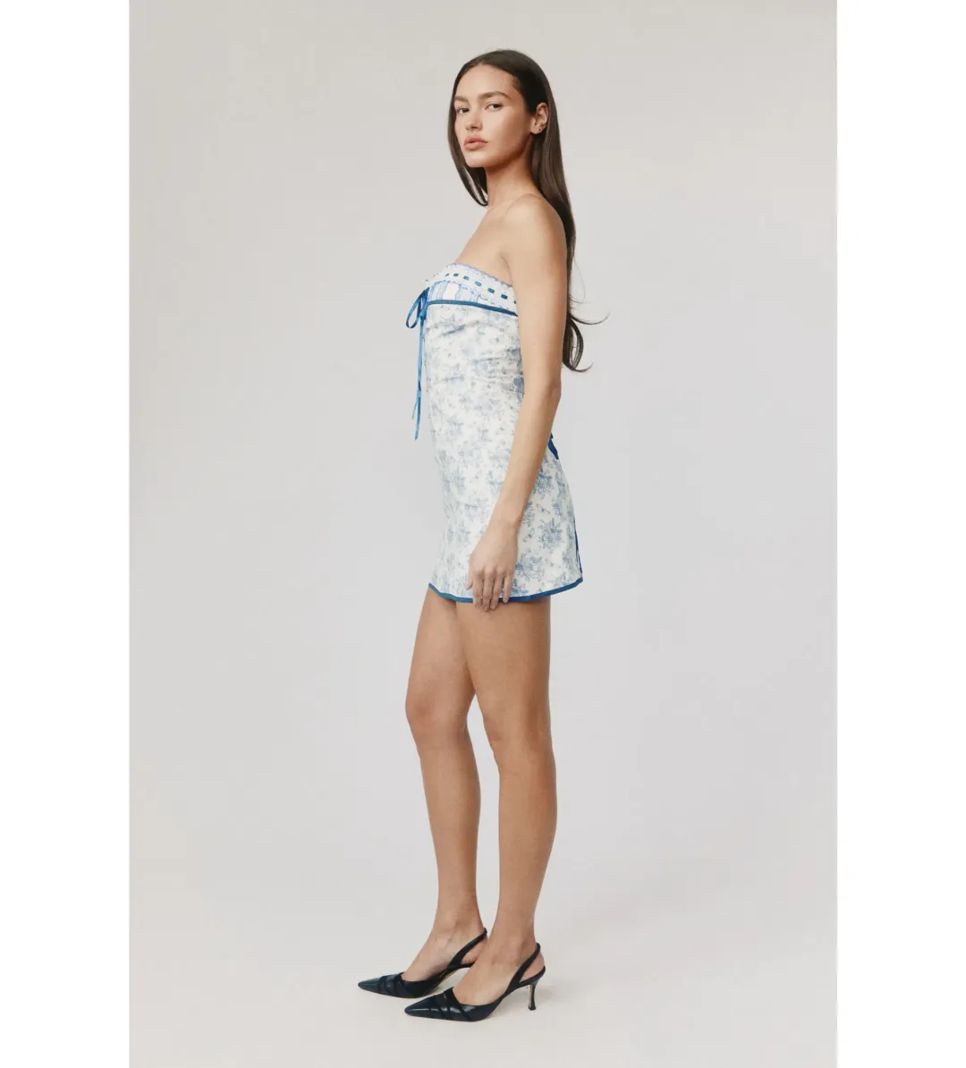 With Jean Sabrin Mini Dress Toile Papillon Size S AU 8 for rent on The Volte - main image