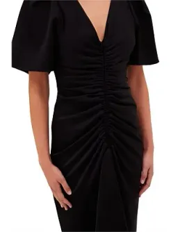 Bianca Spender Black Satin Bellini Dress Size 14 for rent on The Volte - image 2