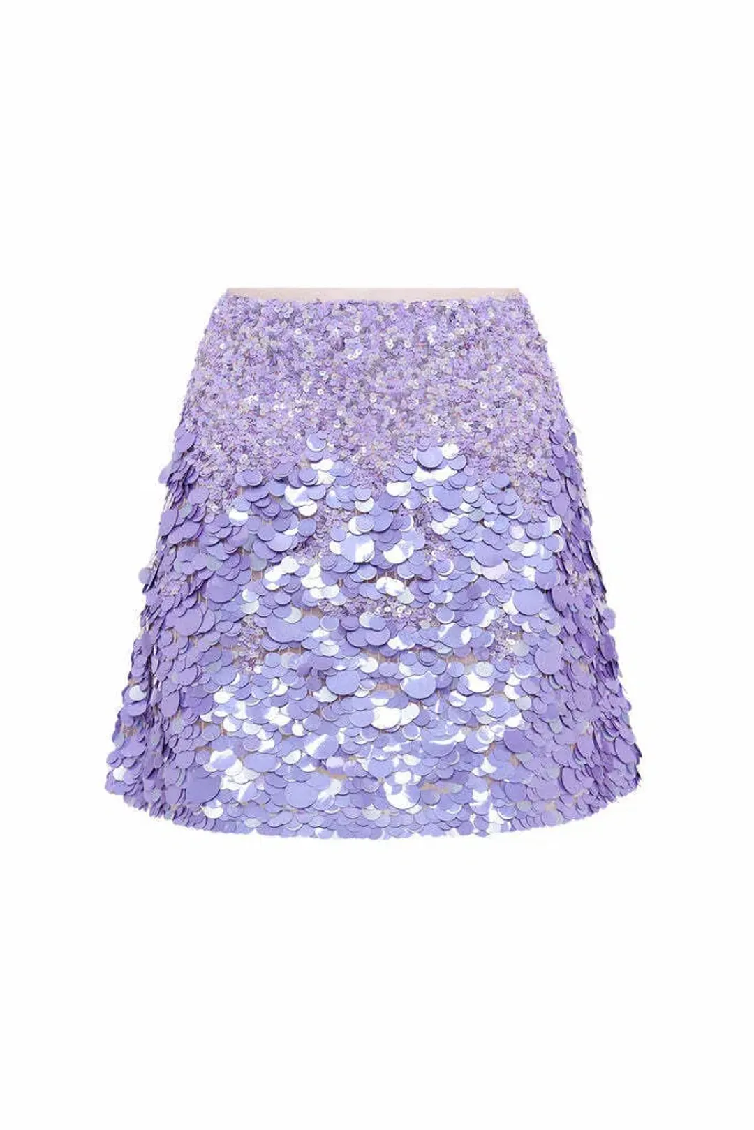 Aje Celeste Sequin Shell Top and Cherie Sequin Skirt Set Purple Size 8 for rent on The Volte - main image