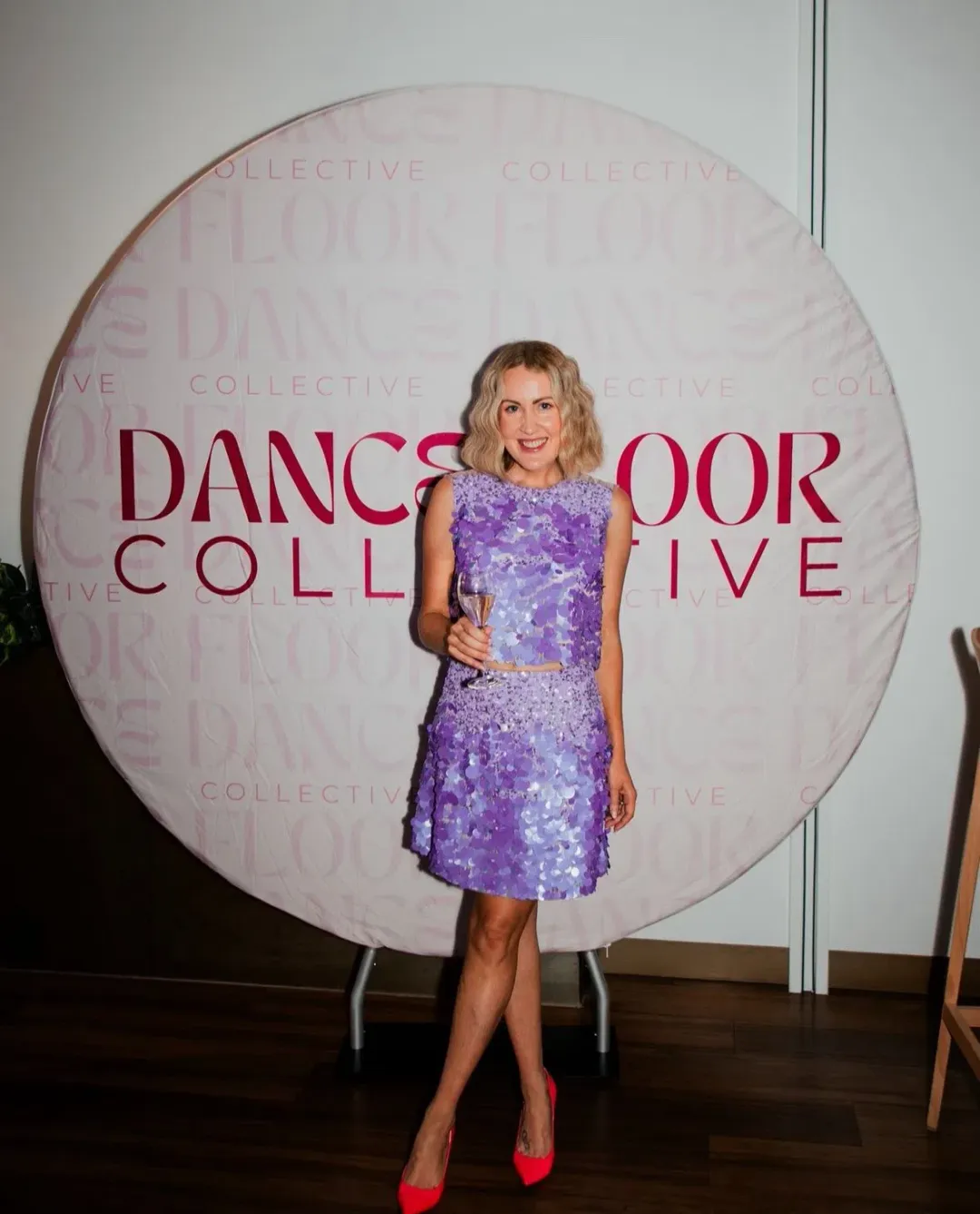 Aje Celeste Sequin Shell Top and Cherie Sequin Skirt Set Purple Size 8 for rent on The Volte - main image
