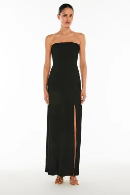 Manning Cartell Double Time Pleat Strapless Maxi Dress in Black Size AU 12 for rent on The Volte - image 1