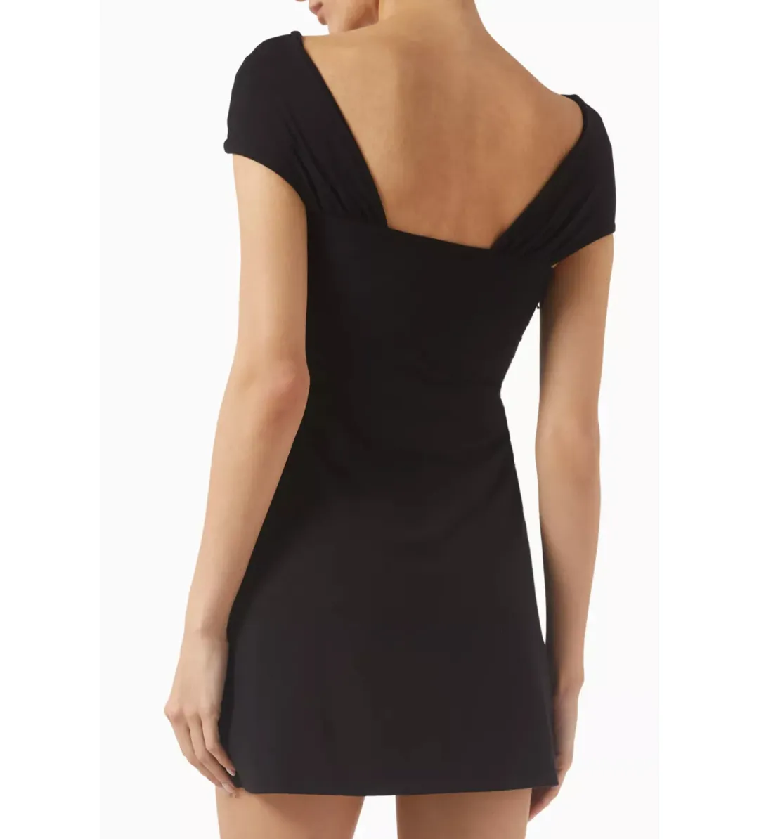 Reformation Carmina Mini Dress Black Size 6 for rent on The Volte - main image