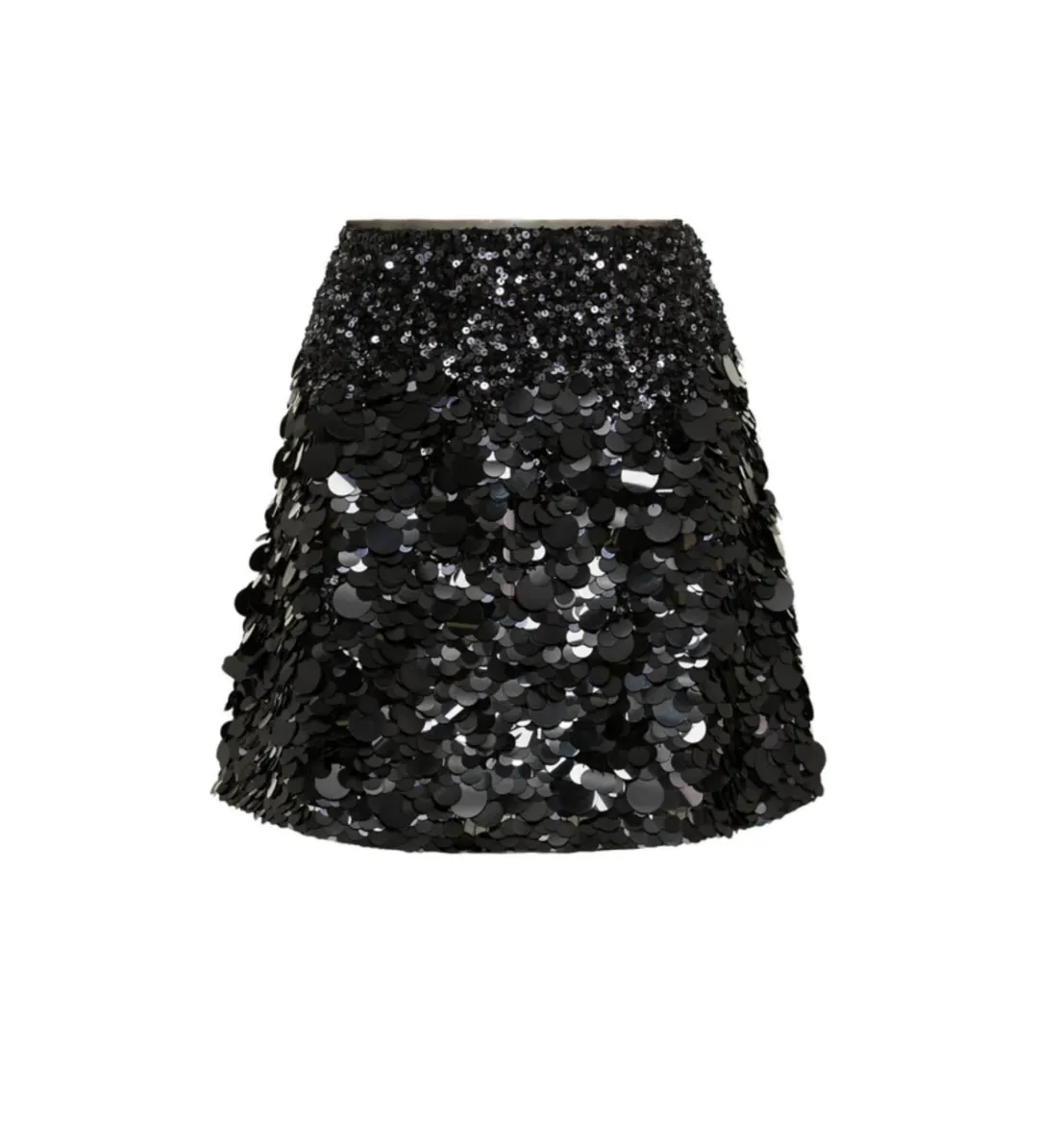 Aje Cherie Sequin Black Mini Skirt in Black Size AU 12 for rent on The Volte - main image