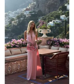 Natalie Rolt Winona Maxi Gown Blossom Pink Size 1 / AU 8 for rent on The Volte - image 1