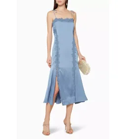 Keepsake The Label Resound Satin Midi Dress Blue Size 6 for rent on The Volte - image 1