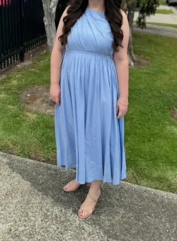 Aje Abbey Twist Midi Dress Blue Size 14 for rent on The Volte - image 3