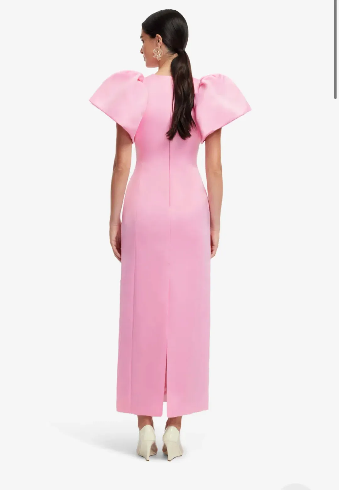 Leo Lin Floral Appliqué Maxi Dress Pink Size 10 for rent on The Volte - main image