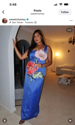 Leo lin Adelina Maxi Dress Lapis Size AU 10 for rent on The Volte - image 1