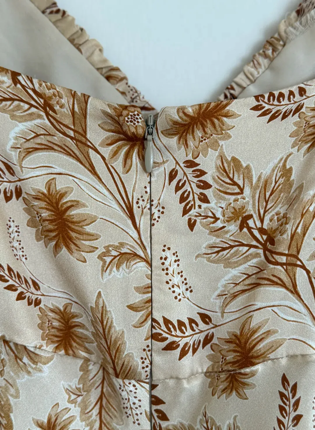 Bec & Bridge Fleetwood Midi Dress Cream Floral Size 8 for rent on The Volte - main image