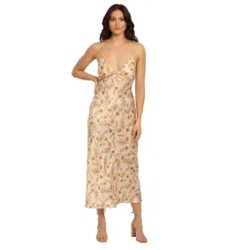 Bec & Bridge Fleetwood Midi Dress Cream Floral Size 8 for rent on The Volte - image 1