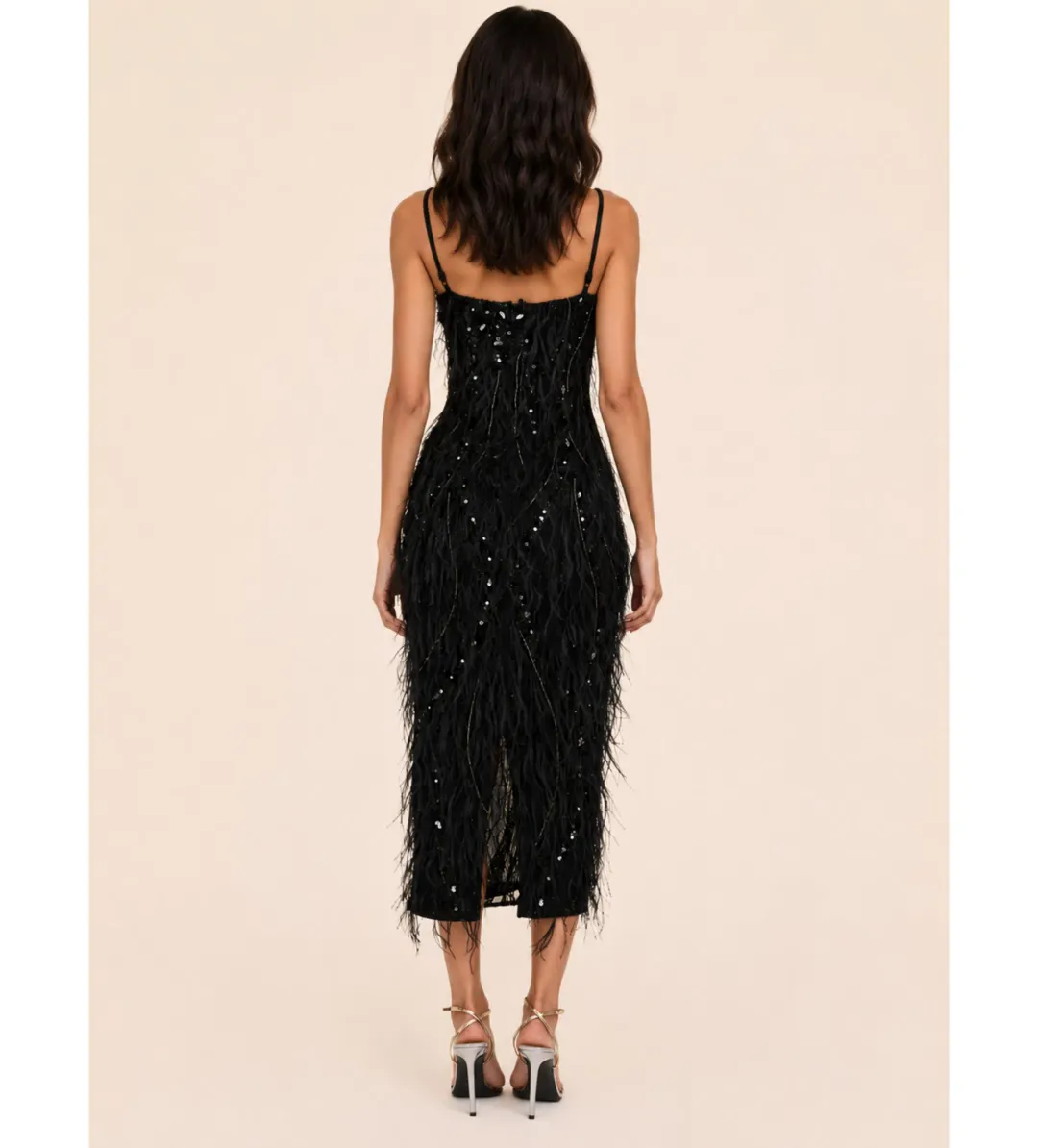 Rachel Gilbert Cynthia Midi Dress in Black Size 4/AU14 for rent on The Volte - main image
