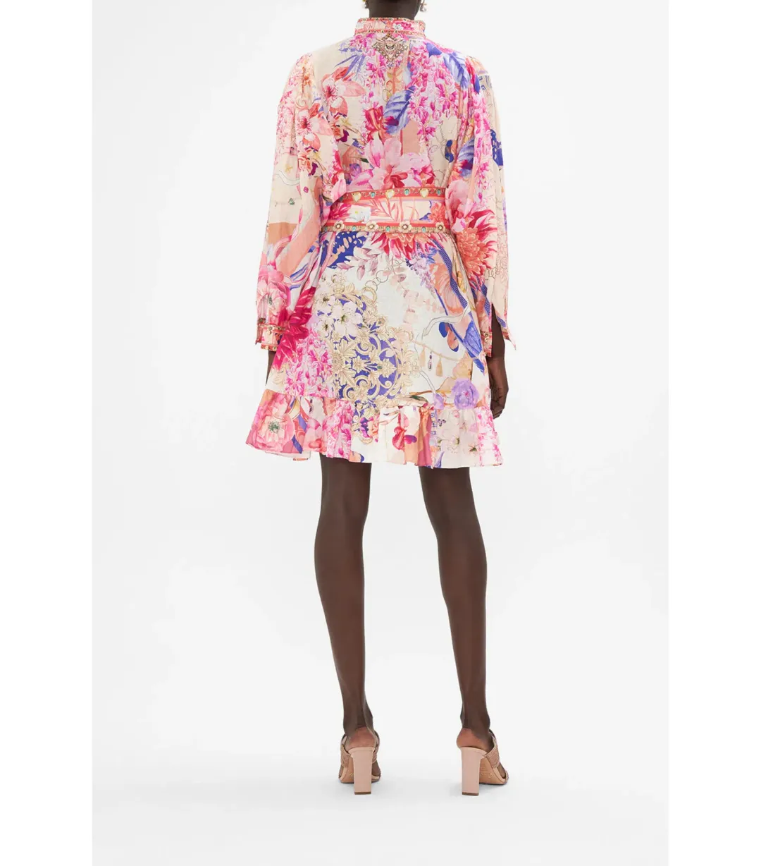 Camilla Drop Sleeve Shirt Dress Rose Bed Rendezvous Size XS / AU 8 for rent on The Volte - main image
